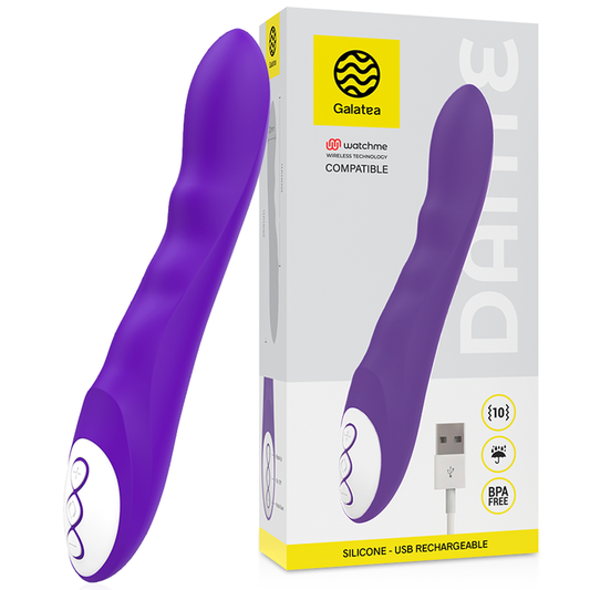Vibrador GALATEA DANTE compatível com tecnologia sem fios WATCHME - Lilás - sentimentosocultos