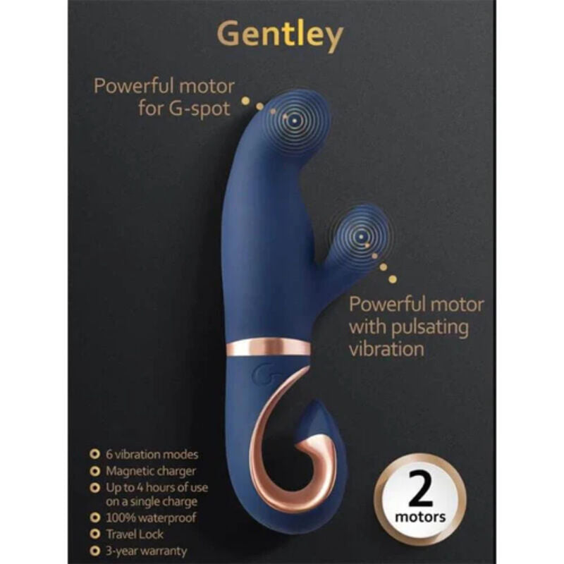 Vibrador Gentley – Estimulação Tripla e Prazer Intenso-  AZUL CARIBE - G-VIBE