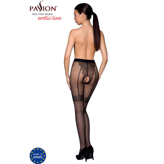 Meias  com abertura entrepernas - Preto - Passion