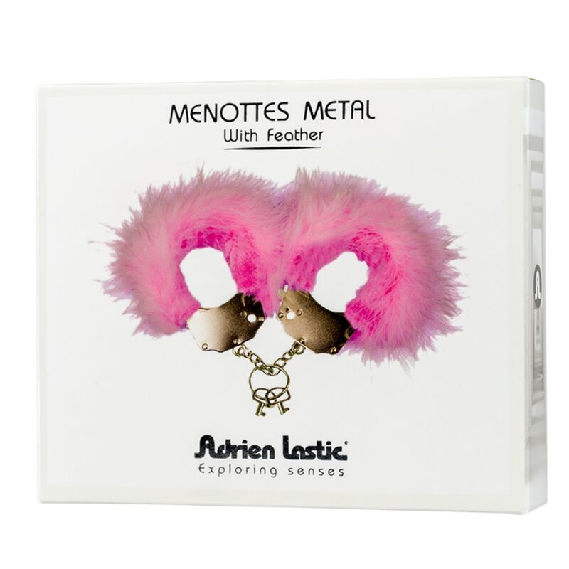 Algemas de metal com plumas rosa - ADRIEN LASTIC