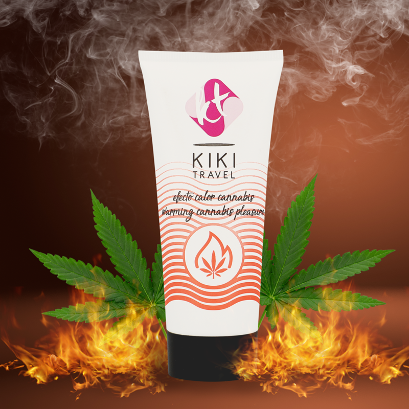 KIKÍ TRAVEL - GEL DESLIZANTE SABOR CANNABIS COM EFEITO CALOR INTENSO - 50 ML - sentimentosocultos