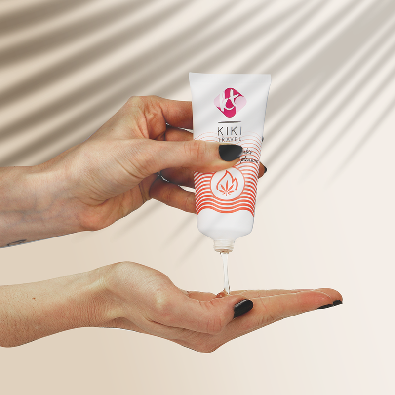 KIKÍ TRAVEL - GEL DESLIZANTE SABOR CANNABIS COM EFEITO CALOR INTENSO - 50 ML - sentimentosocultos
