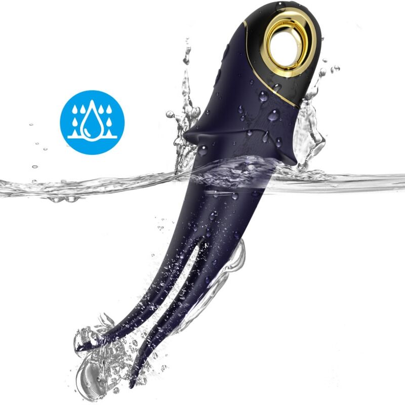 Vibrador ARMONY com Dupla Estimulação | Efeito Língua, 9 Modos de Vibração e Design Ergonómico Azul escuro