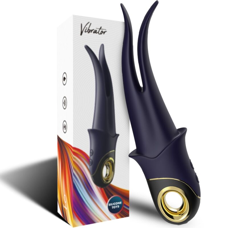 Vibrador ARMONY com Dupla Estimulação | Efeito Língua, 9 Modos de Vibração e Design Ergonómico Azul escuro