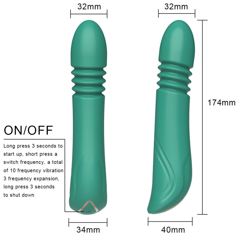 Vibrador e Thrusting Ponto G Verde - ARMONY
