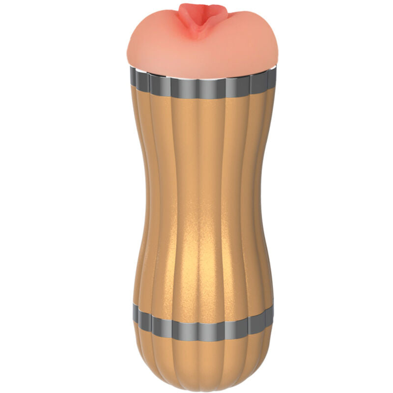 Masturbador Duplo Vagina e Boca Belvis Dourado - ARMONY
