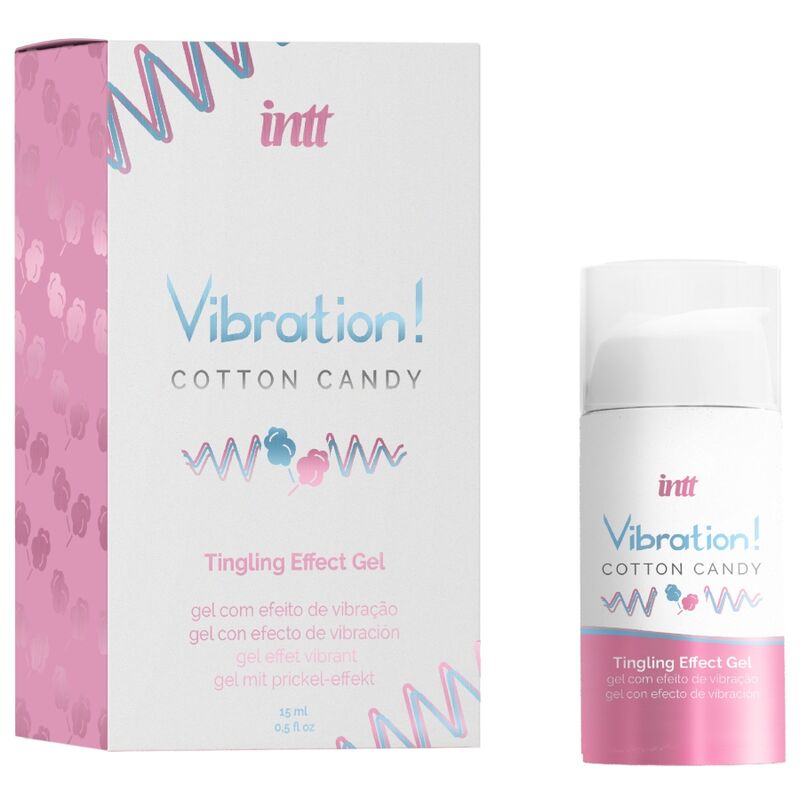 Estimulante Íntimo Vibrador Líquido com   Sabor a Algodão doce 15 ml - INTT