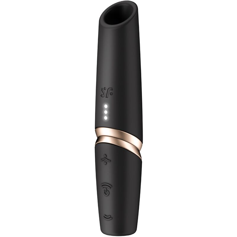 Estimulador de clitóris por ondas (Baton)  SATISFYER - PERFECT KISS -  NEGRO / DORADO