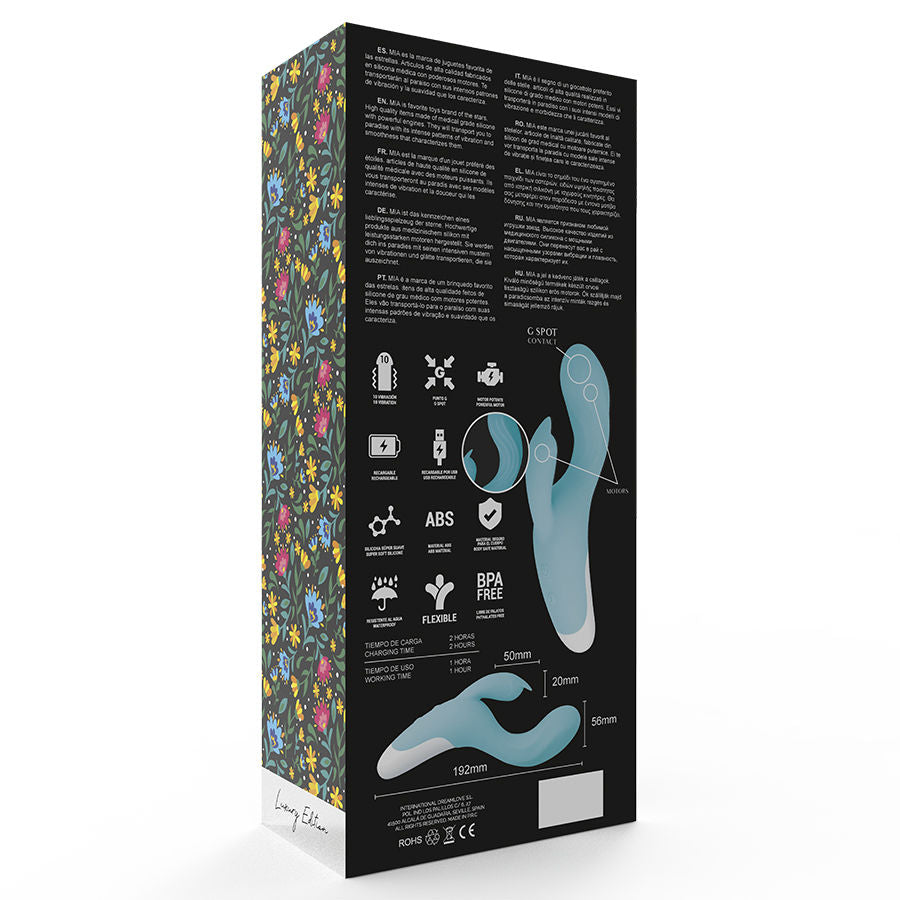 Vibrador MIA DRESDEN - turquesa - sentimentosocultos