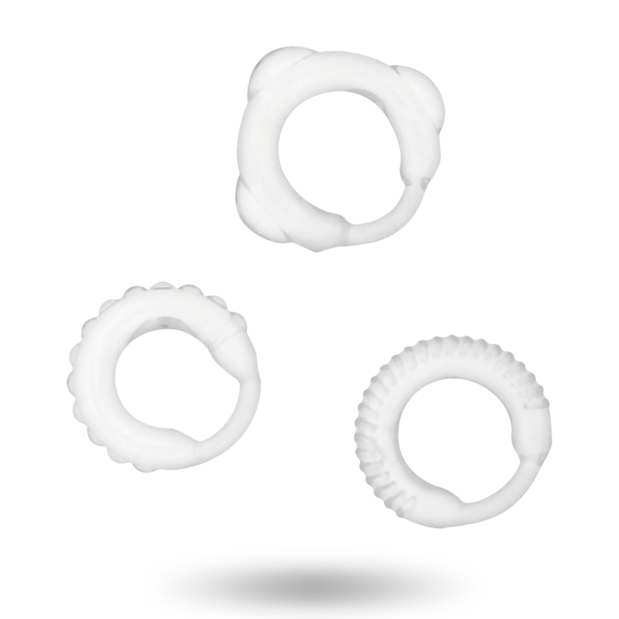 Conjunto de 3 anéis penianos ADDICTED TOYS C-RING - sentimentosocultos