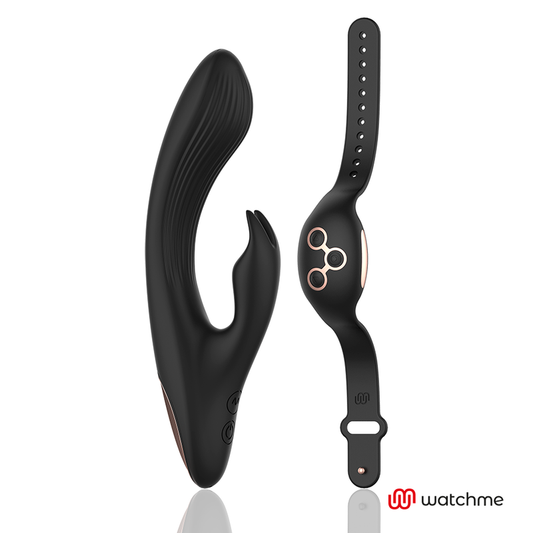 Vibrador Rabbit com controlo remoto Tecnologia Watchme Negro/Gold - ANNE'S DESIRE