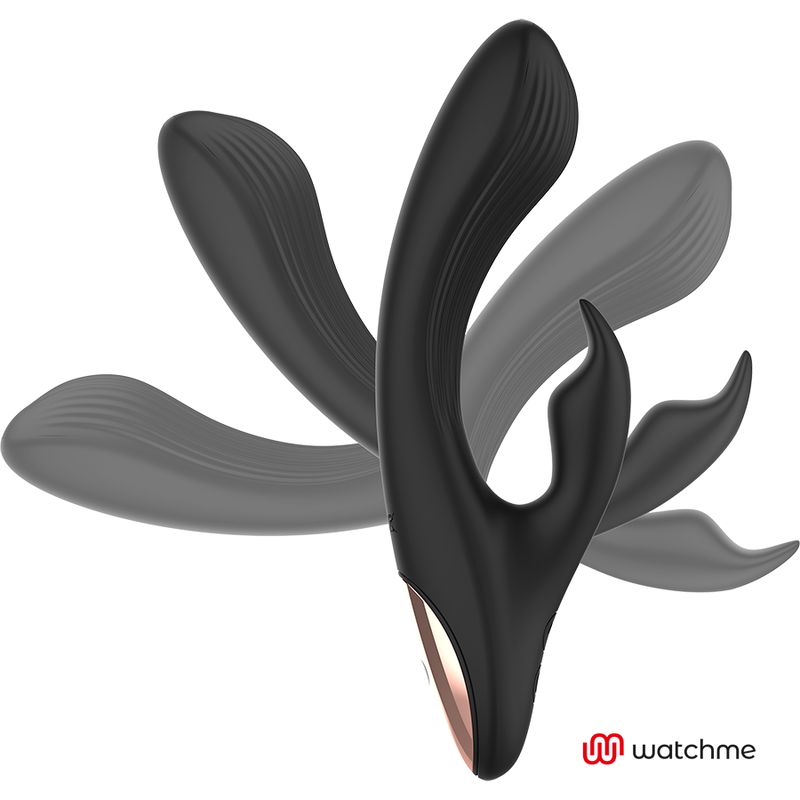Vibrador Rabbit com controlo remoto Tecnologia Watchme Negro/Gold - ANNE'S DESIRE