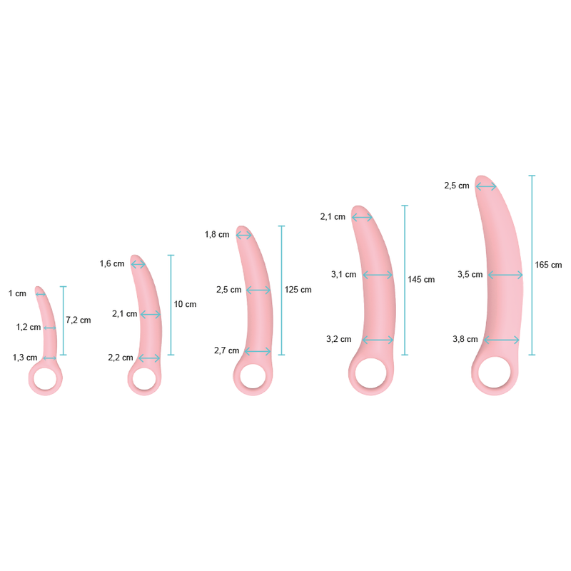 Dilatador vaginal de silicone - INTIMICHIC - 5 peças - sentimentosocultos