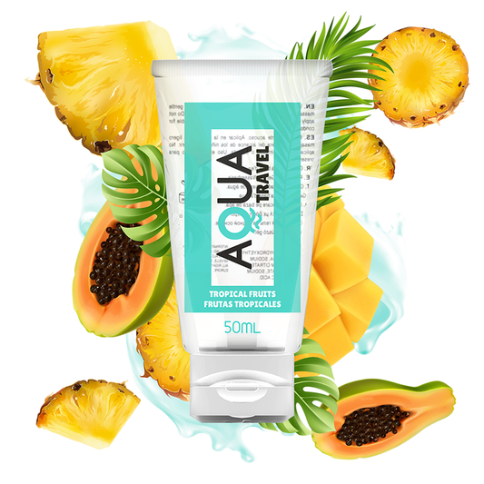 Lubrificante à base de água - AQUA TRAVEL FLAVOR - frutos tropicais - 50 ML - sentimentosocultos