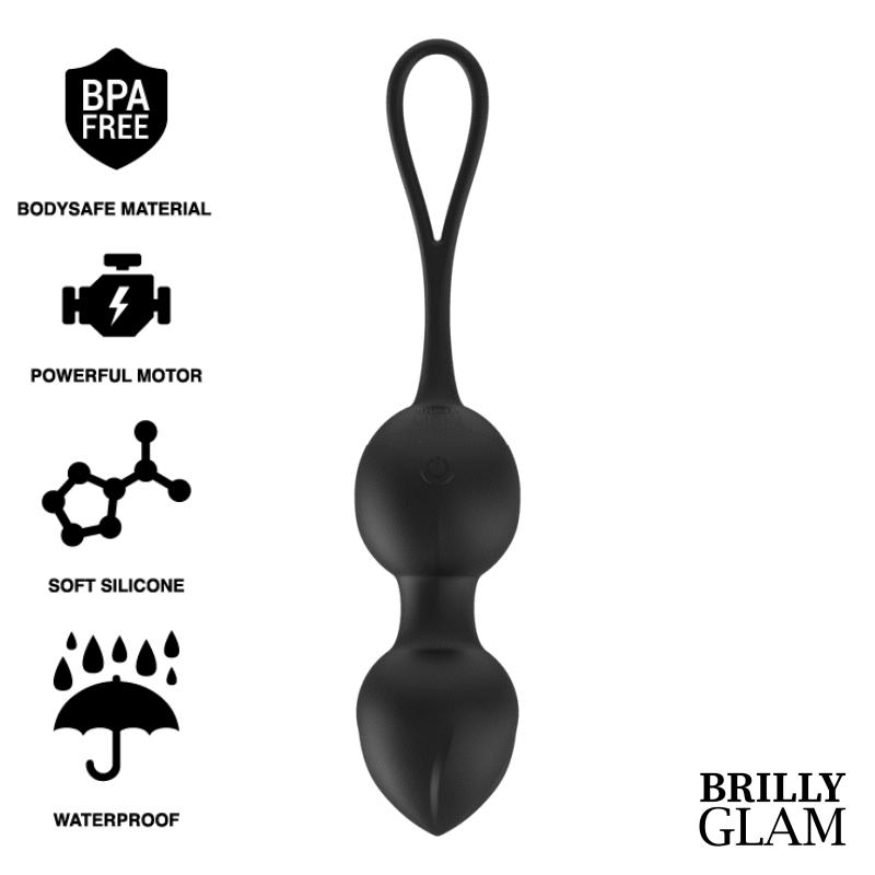 Bolas de Kegel com vibração e controlo remoto BRILLY GLAM - sentimentosocultos