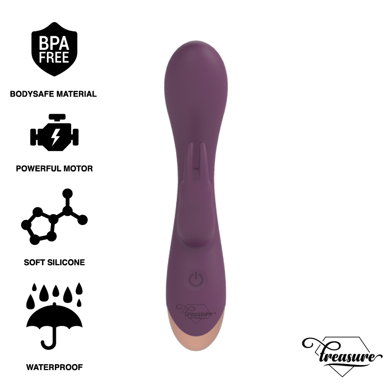 Vibrador TREASURE LAURENCE RABBIT compatível com tecnologia sem fios WATCHME - sentimentosocultos