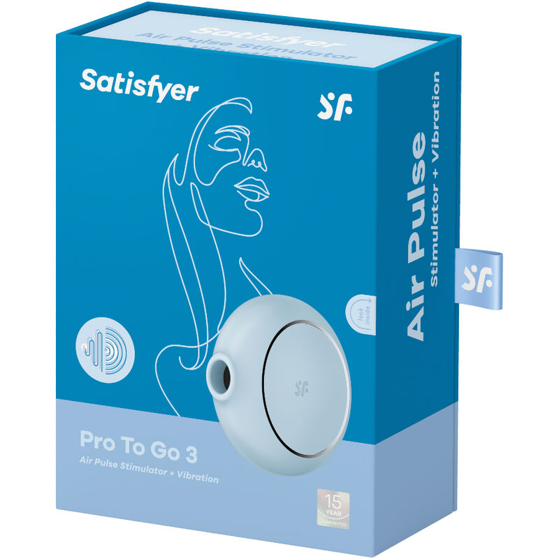 Estimulador de clitóris com vibração SATISFYER PRO TO GO 3 - Air Pulse - sentimentosocultos