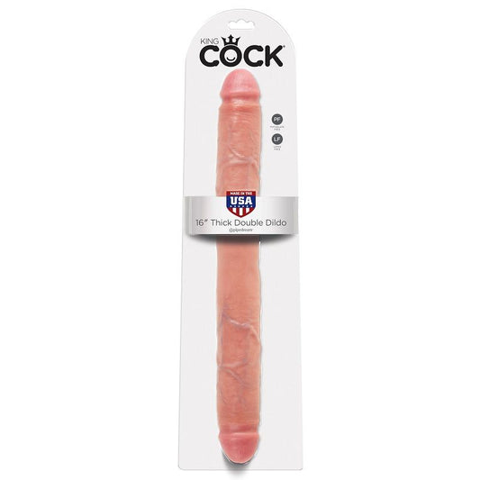Dildo duplo KING COCK THICK Carne 40,6 cm - sentimentosocultos