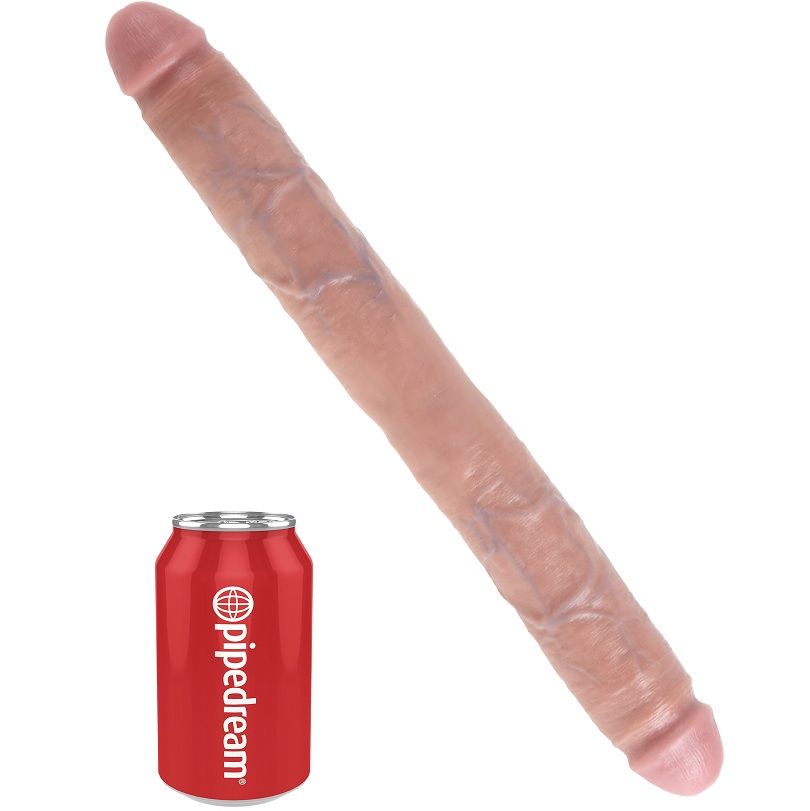 Dildo duplo KING COCK THICK Carne 40,6 cm - sentimentosocultos