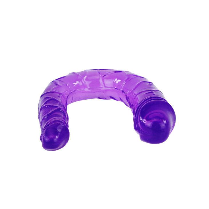 Dildo duplo flexível púrpura - sentimentosocultos