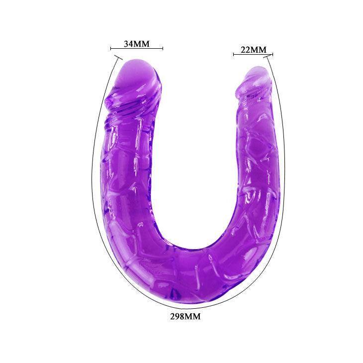 Dildo duplo flexível púrpura - sentimentosocultos