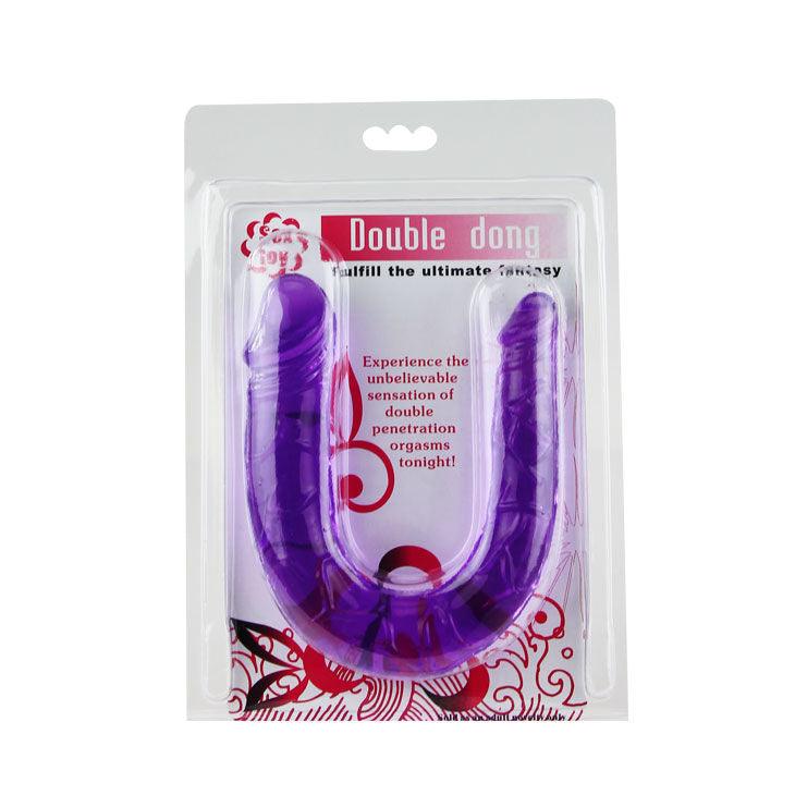 Dildo duplo flexível púrpura - sentimentosocultos