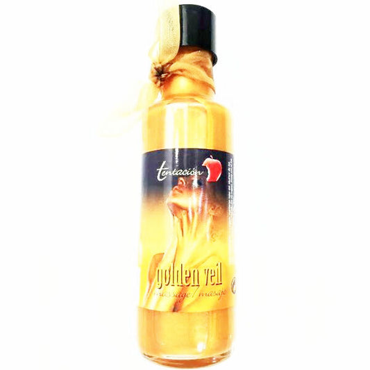 Óleo de massagem TENTACION Véu Dourado - 100ML - sentimentosocultos
