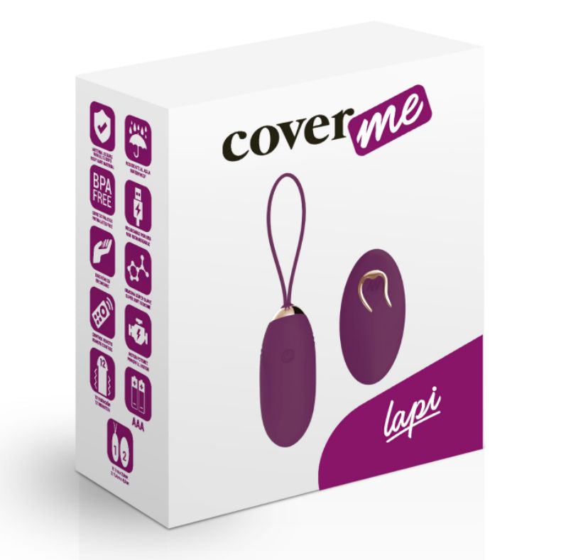 Ovo vibrador COVERME com controlo remoto Lapi- Lilás - sentimentosocultos