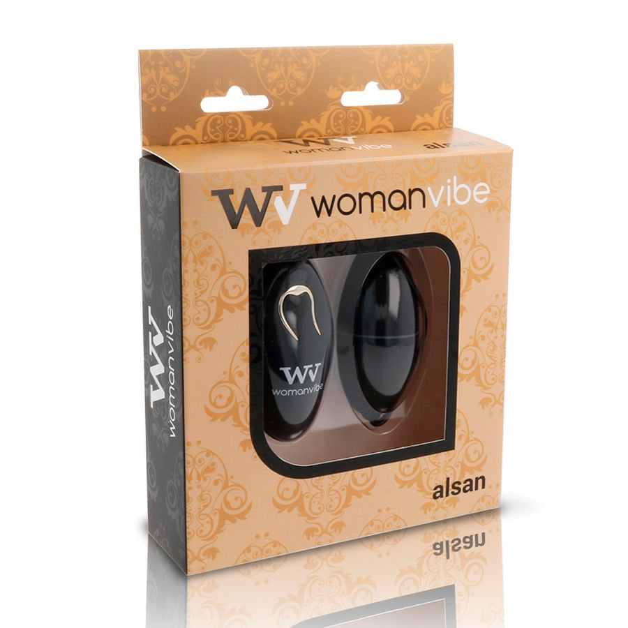 Ovo vibrador com controlo remoto WOMANVIBE ALSAN - preto - sentimentosocultos
