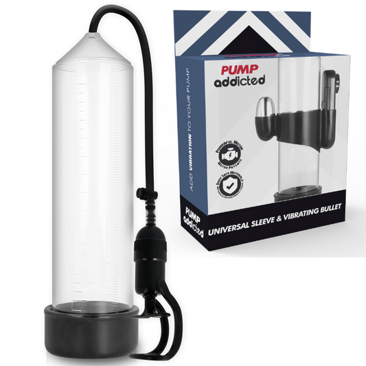 Bomba de ereção RX5 transparente com vibrador - PUMP ADDICTED - sentimentosocultos