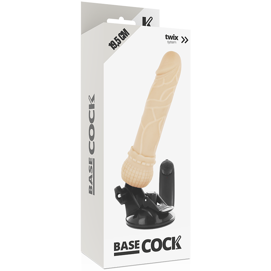 Vibrador realista com controlo remoto BASECOCK 19,5 CM - sentimentosocultos