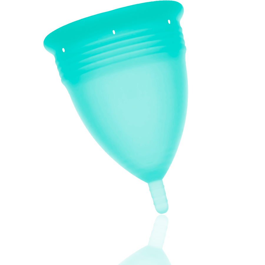Copo menstrual de silicone STERCUP Aquamarine - Tamanho L - sentimentosocultos