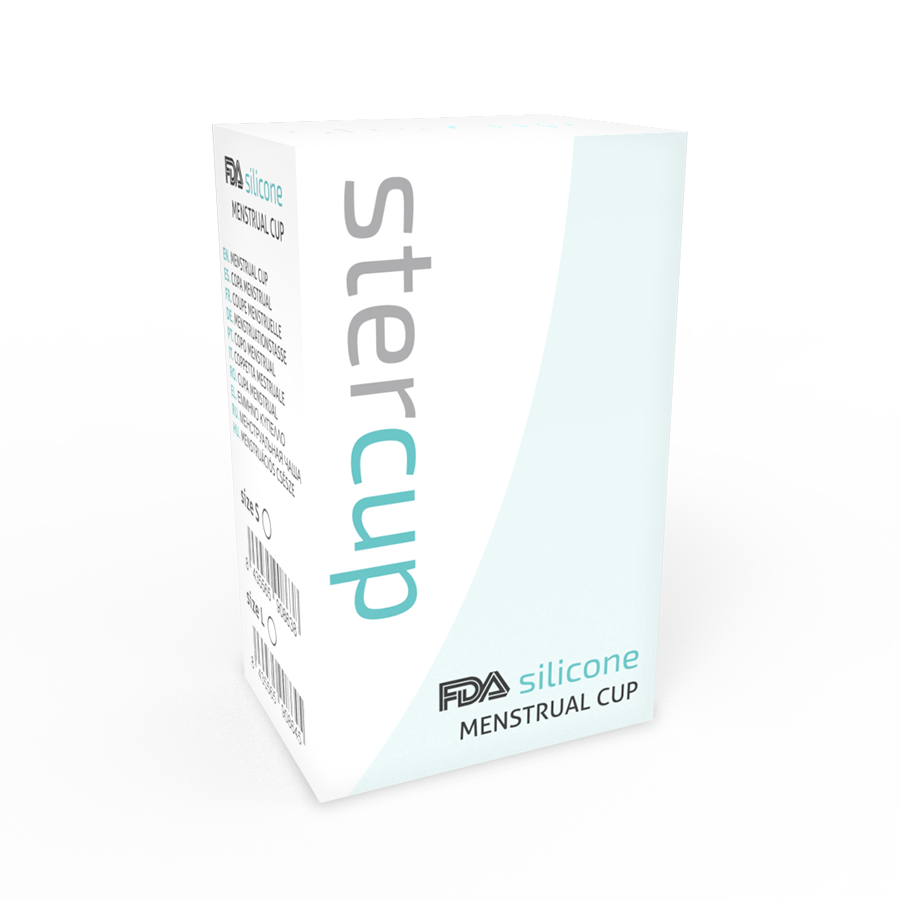 Copo menstrual de silicone STERCUP Aquamarine - Tamanho L - sentimentosocultos