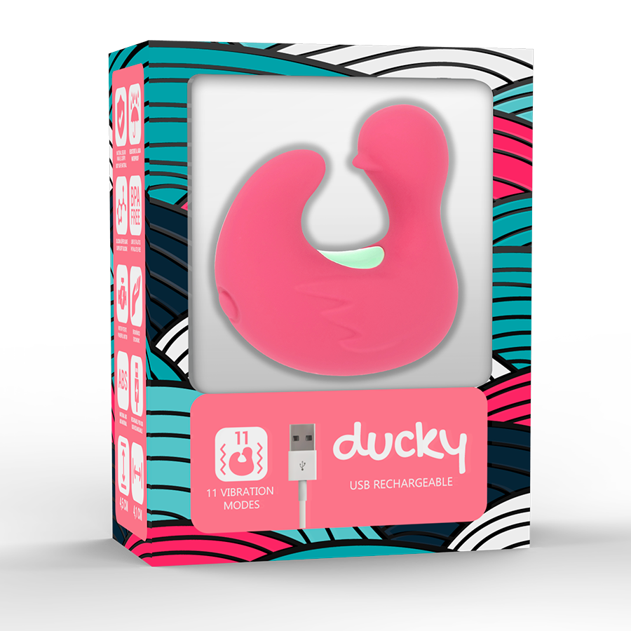Estimulador de dedo de silicone Recarregável HAPPY LOKY DUCKYMANIA - sentimentosocultos