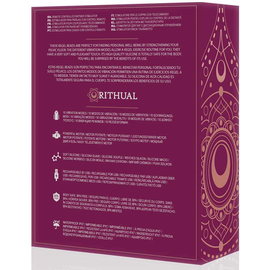 Bolas de Kegel recarregáveis RITHUAL NISHA ORQUIDEA - sentimentosocultos
