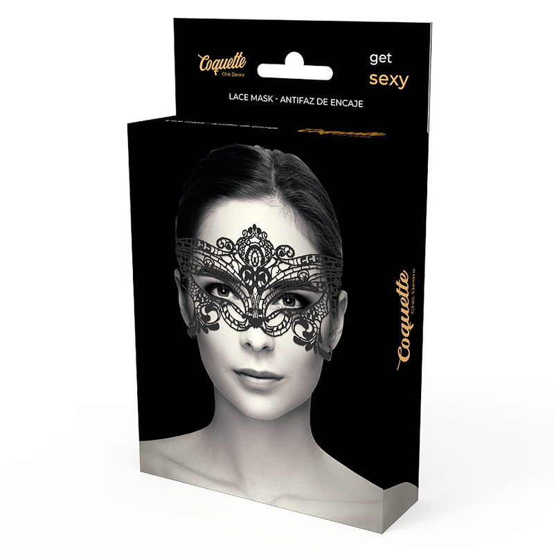 Máscara COQUETTE CHIC Desire Lace preta - sentimentosocultos