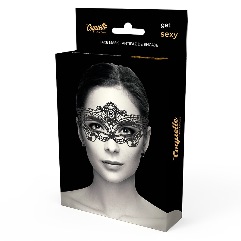Máscara COQUETTE CHIC Desire Lace preta - sentimentosocultos