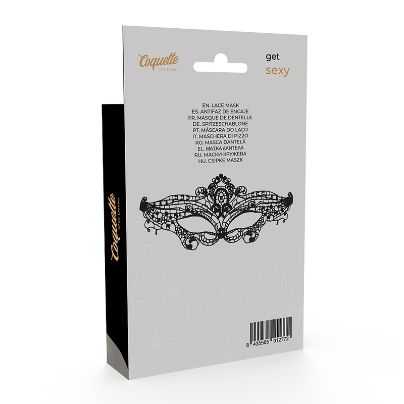 Máscara COQUETTE CHIC Desire Lace preta - sentimentosocultos