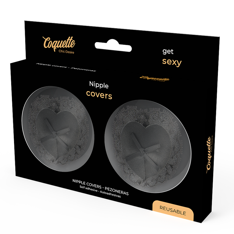 Tapa mamilos COQUETTE CHIC Desire Lace preto - sentimentosocultos