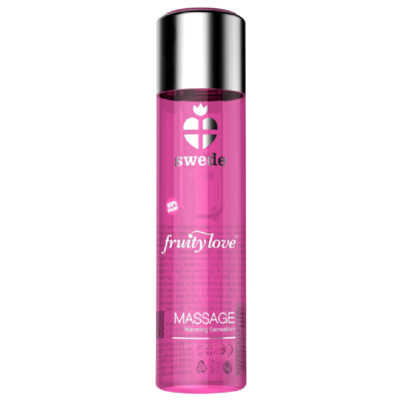 Óleo de massagem efeito calor SWEDE FRUITY LOVE - Toranja Rosa e Manga 120 ml - sentimentosocultos
