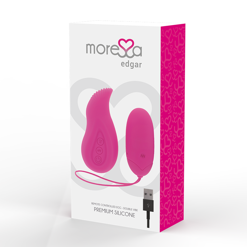 Ovo vibrador de silicone Premium com controlo remoto MORESSA - EDGAR - sentimentosocultos