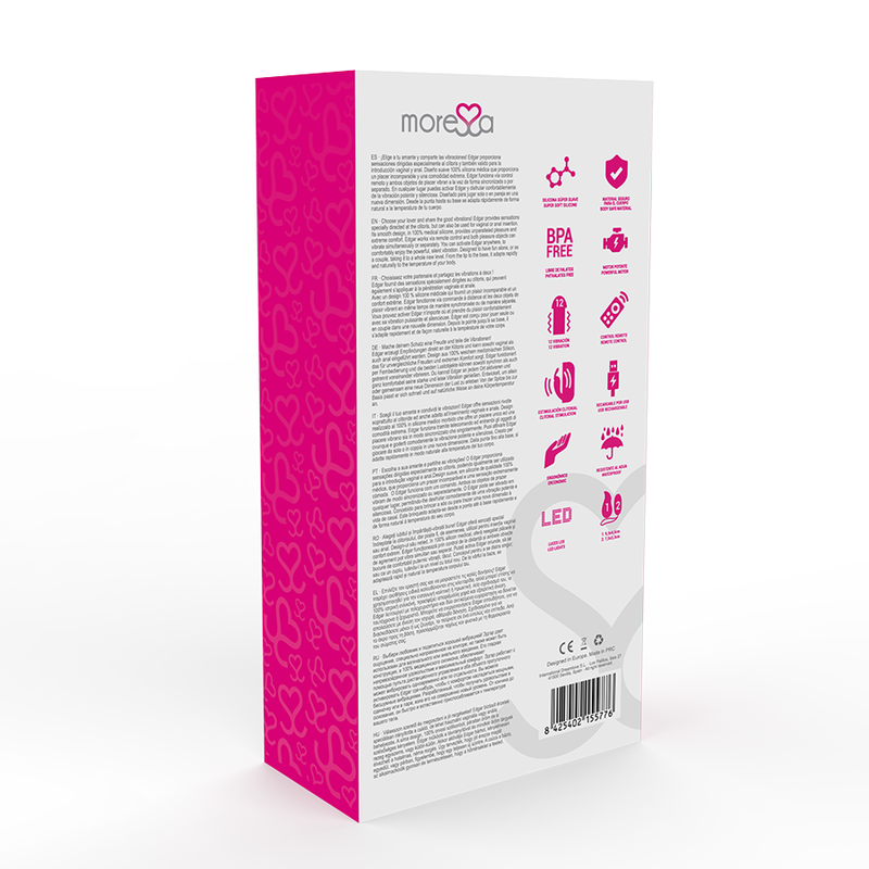 Ovo vibrador de silicone Premium com controlo remoto MORESSA - EDGAR - sentimentosocultos