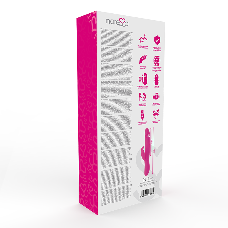 Vibrador de silicone premium MORESSA WARREN - Recarregável - sentimentosocultos