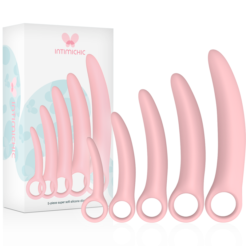 Dilatador vaginal de silicone - INTIMICHIC - 5 peças - sentimentosocultos