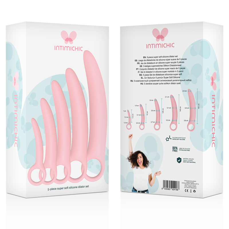 Dilatador vaginal de silicone - INTIMICHIC - 5 peças - sentimentosocultos