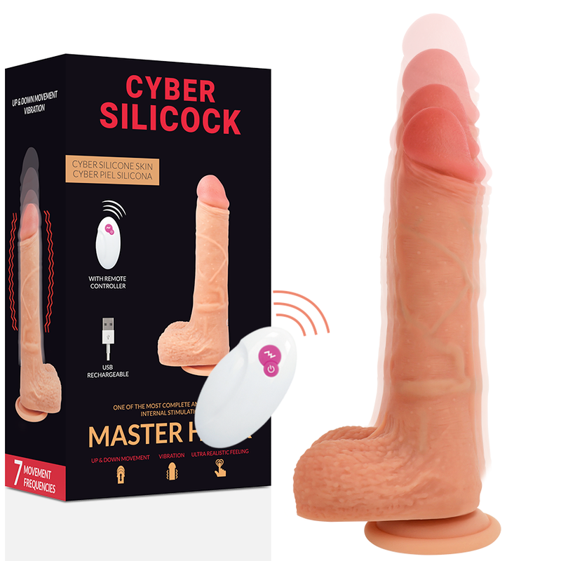 Pénis realista CYBER SILICOCK MASTER HUCK com controlo remoto - sentimentosocultos