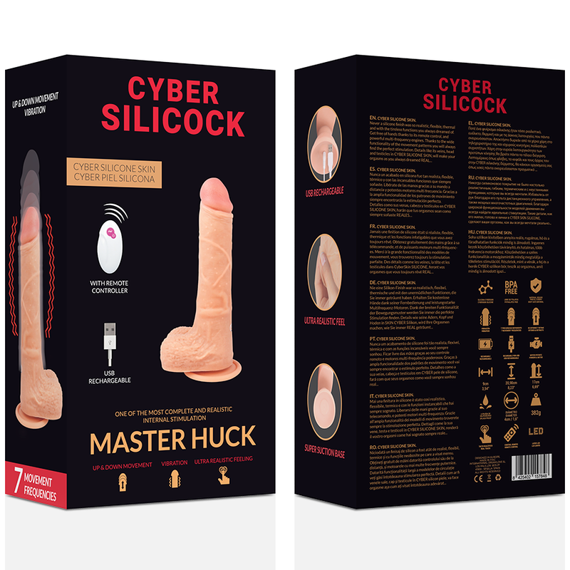Pénis realista CYBER SILICOCK MASTER HUCK com controlo remoto - sentimentosocultos