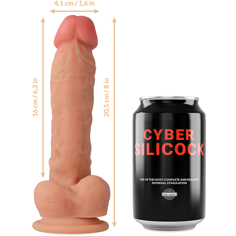 Pénis realista de silicone CYBERSILICOCK SOFT LIQUID 20.5cm - sentimentosocultos