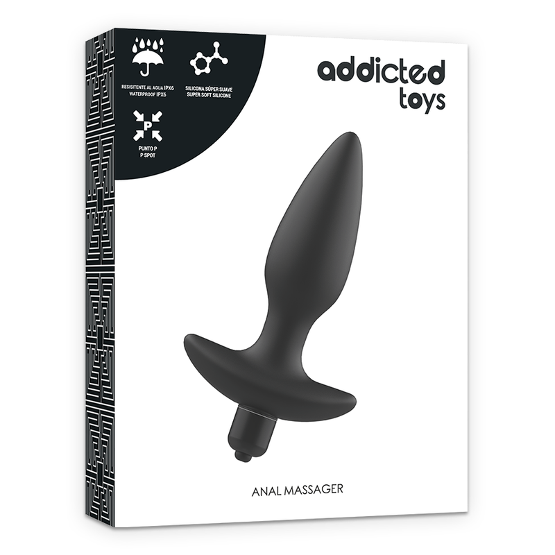 Massajador Plug anal com vibração - TOYS TOYS - Preto - sentimentosocultos